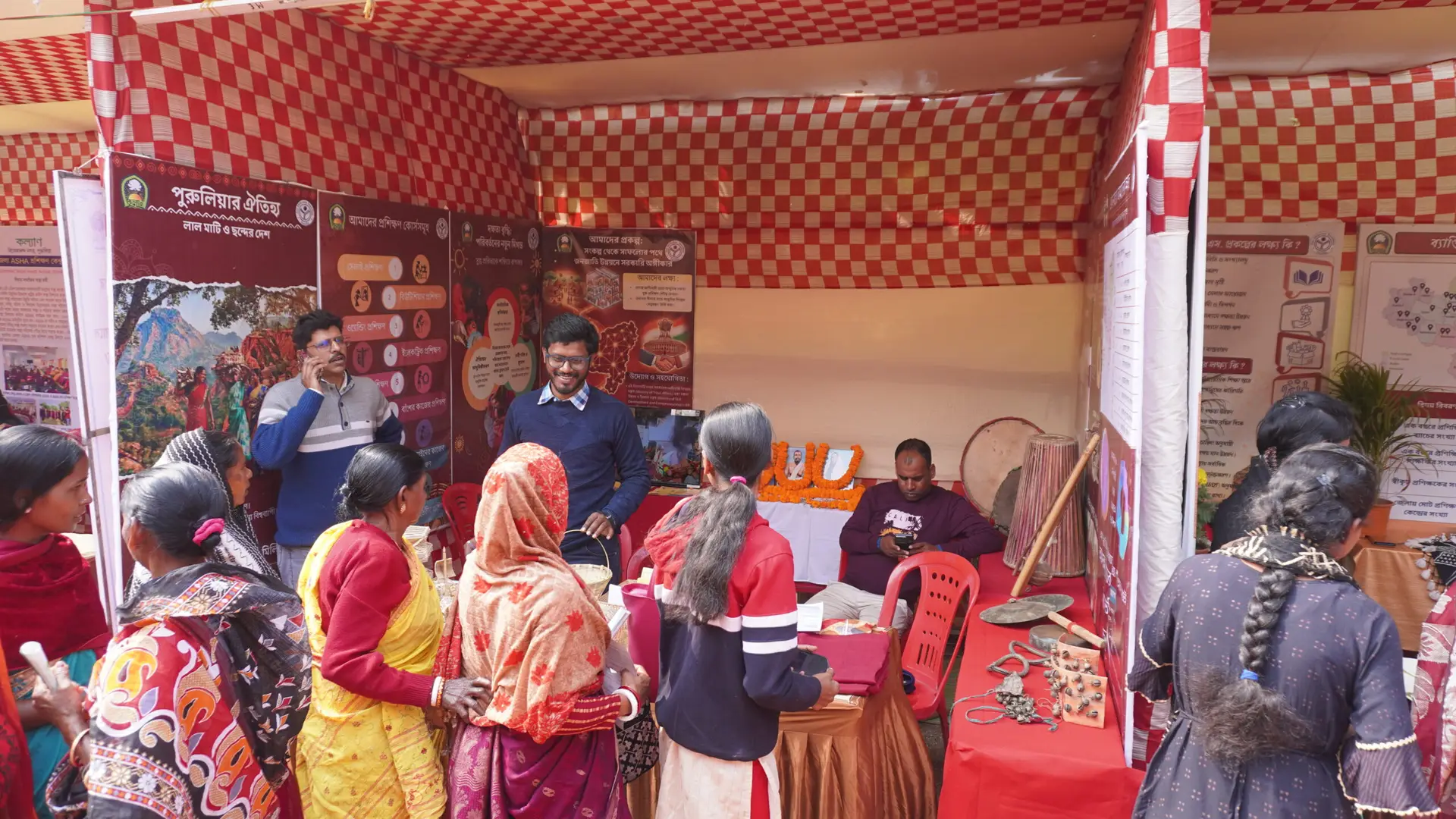 Participants attending a JSS Purulia programme at Sarada Mela